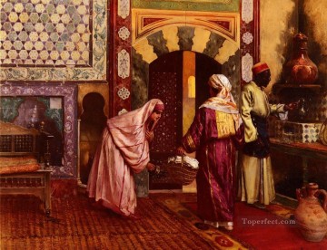 The Hammam Arabian painter Rudolf Ernst Oil Paintings